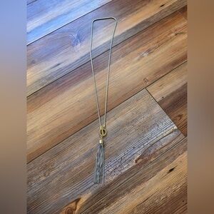 Gold and Silver Tassel Necklace
